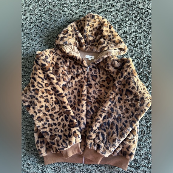 Women’s Leopard hoodie cardigan winter coat size S/M - Picture 12 of 12